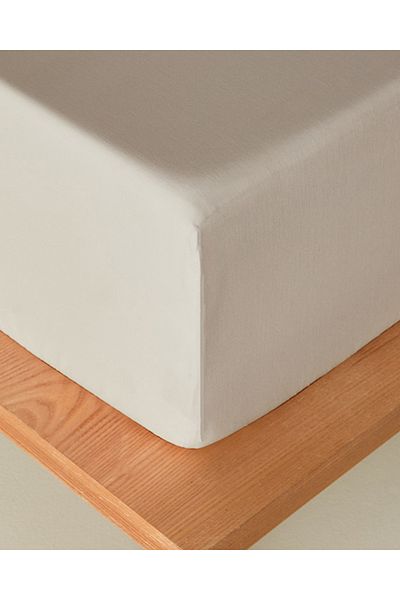 English Home Novella Premium Beige Single Elastic Sheet