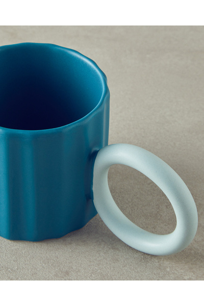 English Home Angled New Bone China Kupa Turkuaz