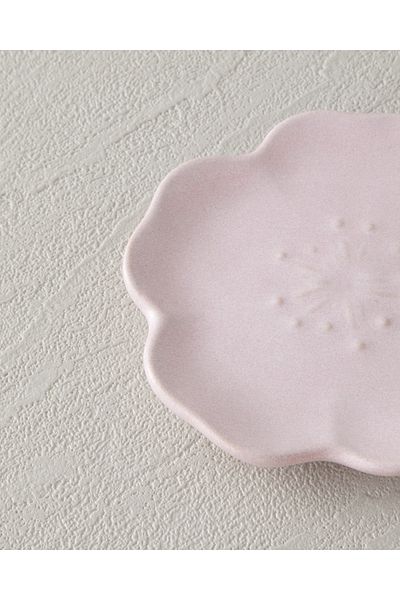English Home Bellflower Ceramic Snack Bowl Light Pink