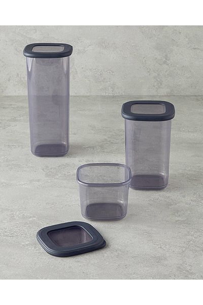 English Home Anthracite Safe Food 3-Piece Food Container Set