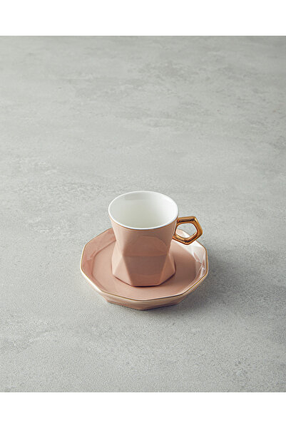 English Home Axel New Bone China 4 Parça 2 Kişilik Kahve Fincan Takımı Pudra