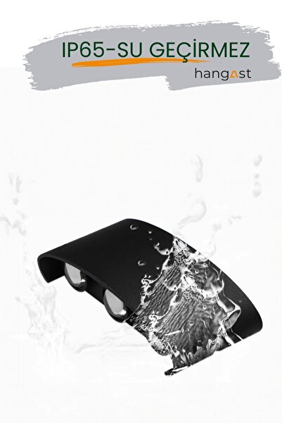HANGAST He-001 Dekoratif Çift Yönlü Iç Dış Mekan Duvar Aydınlatma Led Aplik Duvar Lambası Modern Aplik