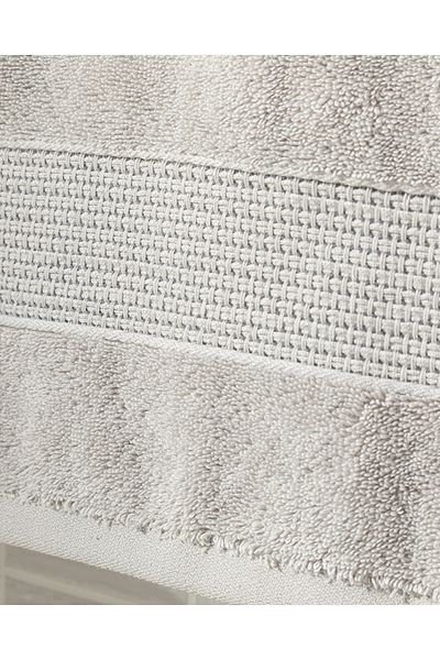 English Home Gray Deluxe Cotton Face Towel - Low Twist