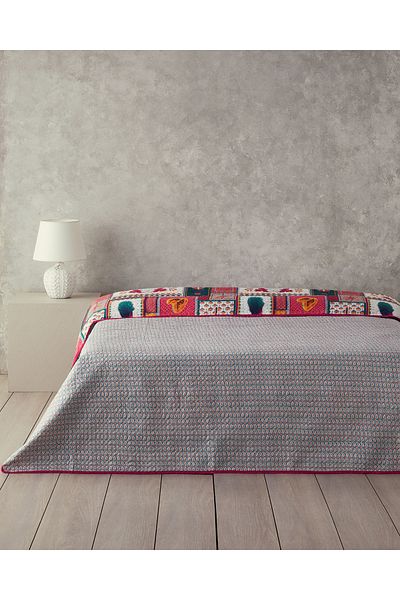 English Home Tropic Patch roz închis pătură unică multifuncțională