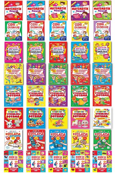 Harika Kitap 3 - 6 Yaş Tam Kapsamlı Okul Öncesi Eğitim Seti 40 Kitap