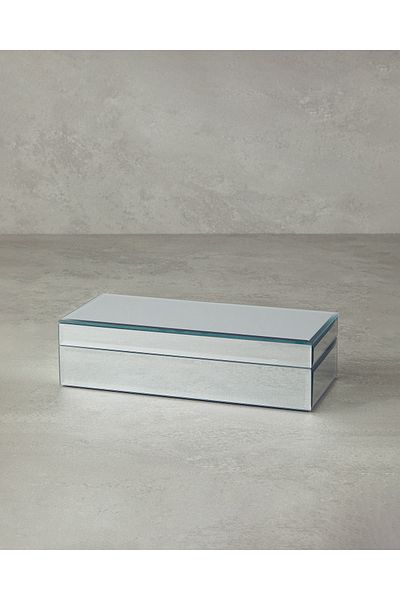 English Home Cutie decorativă cu oglindă Kate de culoare argintie