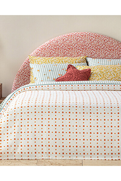 English Home Πορτοκαλί Μονό Πικέ - Bloom Check Printed