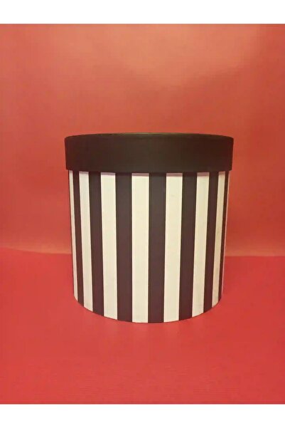 KERİBOX Zebra Silindir Kutu Çap 18 Yükseklik 17 Cm