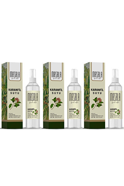 Masala 3 Pieces Pure Clove Water 125 ml 100% Natural Oily Hydrosol - Tonic Cl...