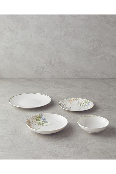 English Home Serenity Porcelain Dining Set 24 Pieces Colorful for 6 People