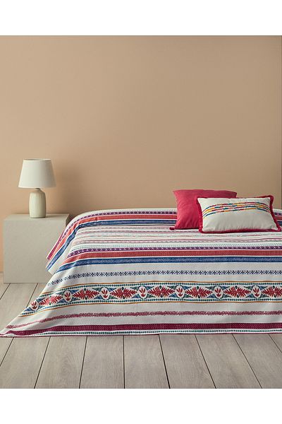 English Home خطوط شعبية واحدة بيكيه وردي غامق