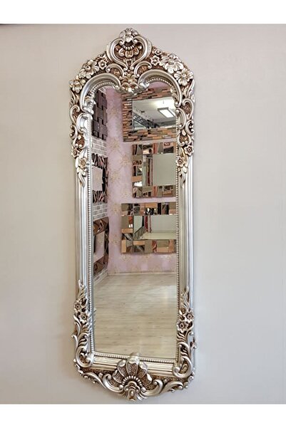 AYNA DENİZİ Klasik Model Gümüş Renk Dekoratif Boy Aynası