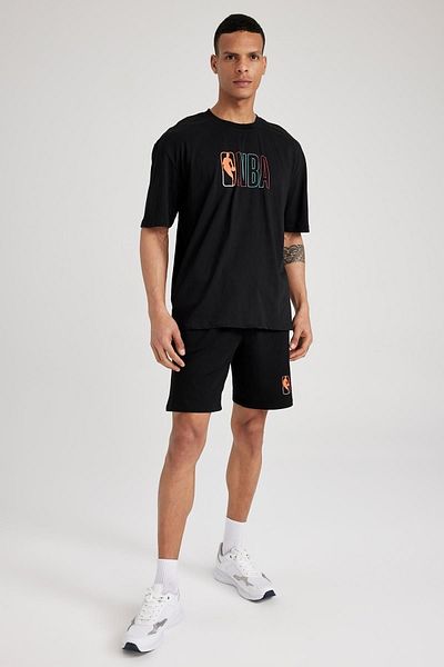 DeFacto NBA Oversize Crew Neck Short Sleeve 100% Cotton T-Shirt - A1890ax23sm