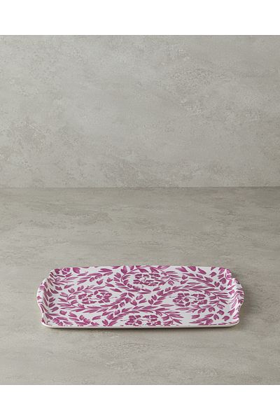 English Home Carnival Floral Melamine Non-Slip Tray 27x36 cm Fuchsia