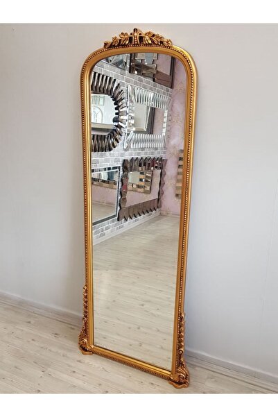 AYNA DENİZİ Matmazel Model Altın Renk Dekoratif Boy Aynası