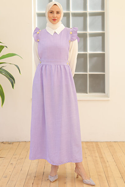 benguen Lilac 3852 Model Double Dress - Button Detail