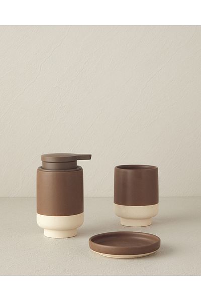 English Home Σετ Μπάνιου Alura Stoneware Καφέ