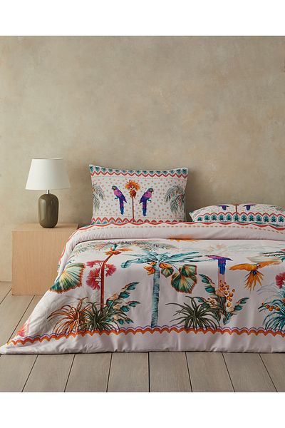 English Home Σετ Παπλωματοθήκη Μονή Tropic Sunset Πράσινη