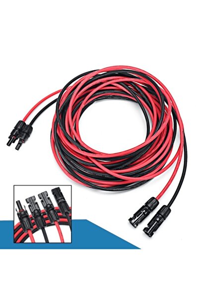 YCK Solar Kablo 6 Mm 2 Set Mc4 Üzerinde 5 + 5 Toplam 10 Metre