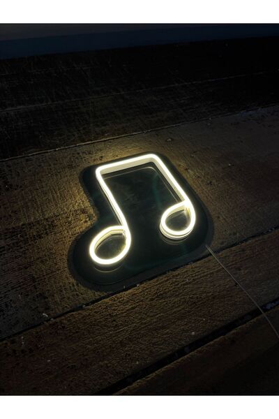 vinyuup İlişik Müzik Notası (1 Adet) - Dekoratif Duvar Aydınlatması Neon Led ...