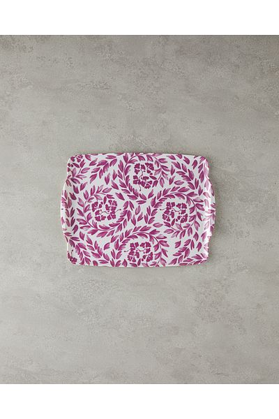 English Home Carnival Floral Melamine Non-Slip Tray 27x36 cm Fuchsia