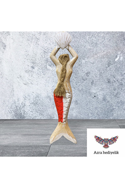 AZRA HEDİYELİK Ahşap marin deniz kızı duvar süsü