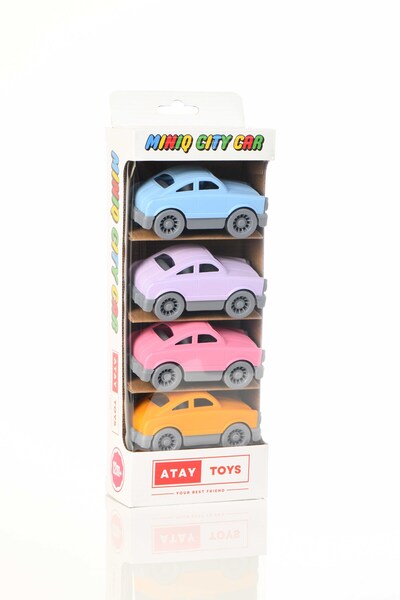 MINIQ CITY CAR AUTO PASTEL 4-PIECE SET TOY CAR