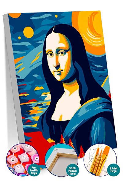 Picasso World Hobby Art Sayılarla Boyama Numaralı Tuval Seti Fırça Boya Dahil...