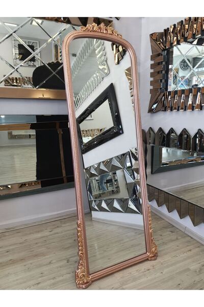 AYNA DENİZİ Matmazel Model Rose Gold Altın Renk Dekoratif Ayaklı Boy Aynası