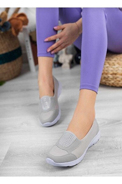 expres moda Γυναικεία παπούτσια με πέτρινη λεπτομέρεια, άνετη σόλα και πλήρως...