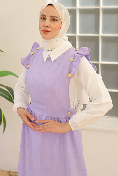 benguen Lilac 3852 Model Double Dress - Button Detail