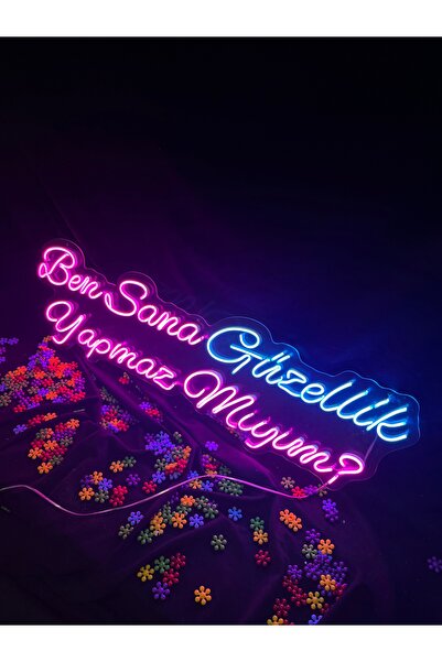 vinyuup Ben Sana Güzellik Yapmaz Mıyım? - Dekoratif Duvar Aydınlatması Neon L...