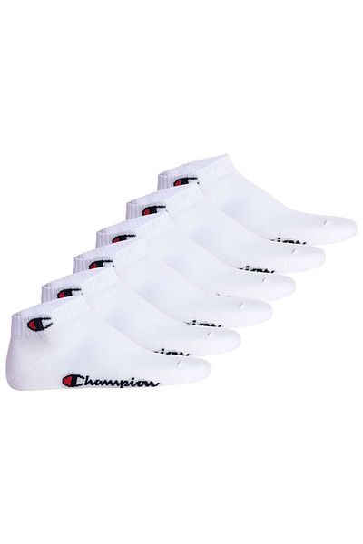 Champion 6er-Pack Unisex-Socken - Basic-Viertelsocken mit Logo-Muster