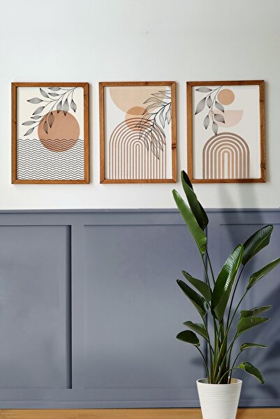 Tooall Σετ Τραπεζιού MDF 3 τεμαχίων με Ξύλινο Πλαίσιο, Ξύλινο Πλαίσιο