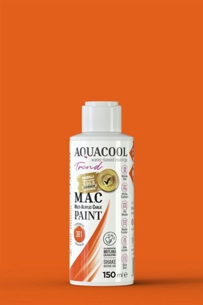 Aquacool Trend Mac Boya 381 Turuncu 150ml