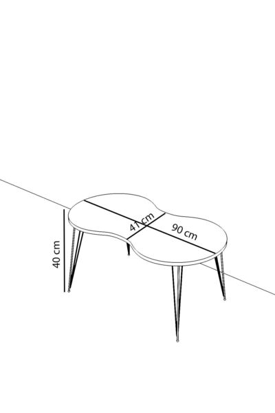 Remaks Elit Londra Orta Sehpa Orta Masa - Siyah mermer