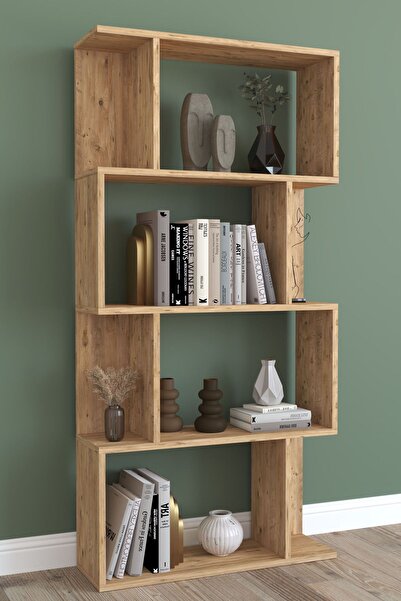 Remaks Kadu 4 Raflı Asimetrik Kitaplık - Atlantikçam