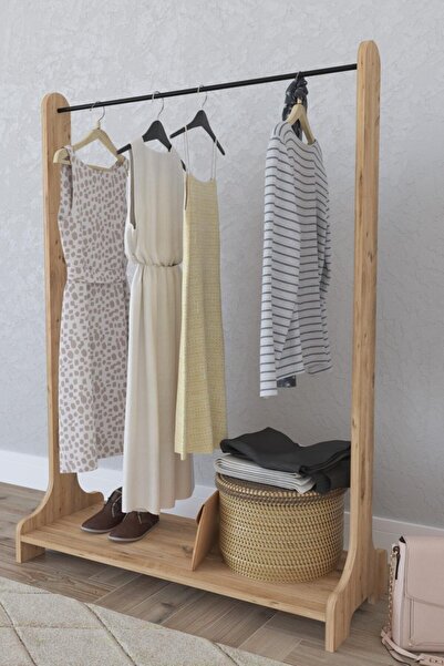 Remaks Still Portmanto Ayaklı Elbise Askısı Ve Konfeksiyon Askılık Elbise Dolabı - Atlantik Çam