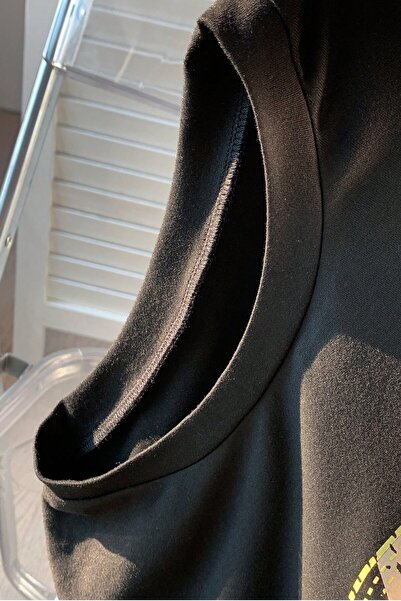 MODAGEN California Printed Black Women's Crop T-Shirt - Crew Neck