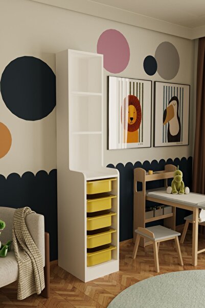 Remaks Lisano 5 Sepet Çok Amaçlı Oyuncak Dolabı Sarı
