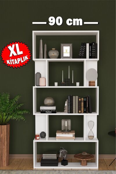 Remaks XL 6 Raflı Kitaplık Beyaz