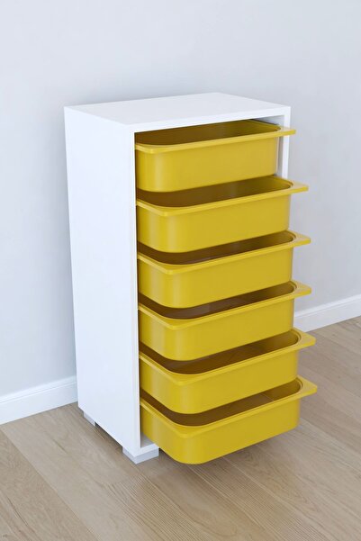 Remaks Mutfak Dolabı 6 Sepetli  Çok Amaçlı Dolap - Sarı