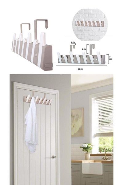 Bayev Piano Hanger with 7 Attachments - Door Back Shower Cabin Hanger