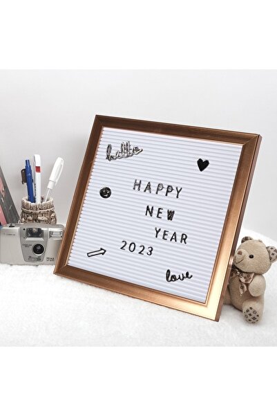 Patladı Gitti Değiştirilebilir Rose Gold Yazı Panosu Mesaj Tahtası