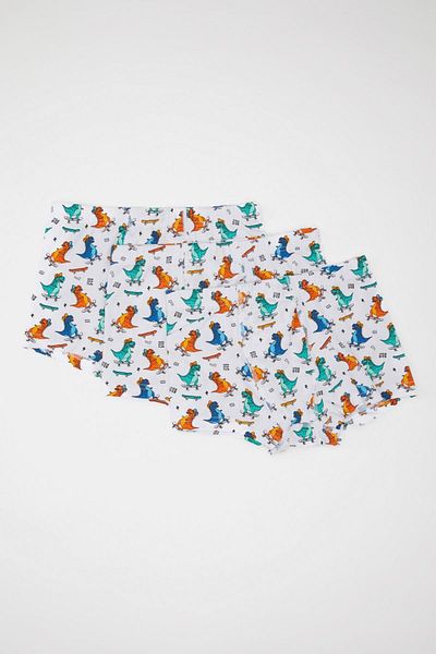 DeFacto Băiat - Set boxer din 3 piese cu imprimeu din dinozaur C9032a824sp