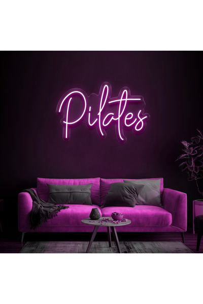 cnckoleksiyon Pilates Neon Tabela   - Led Dekoratif Duvar Aydınlatması - 5mm ...