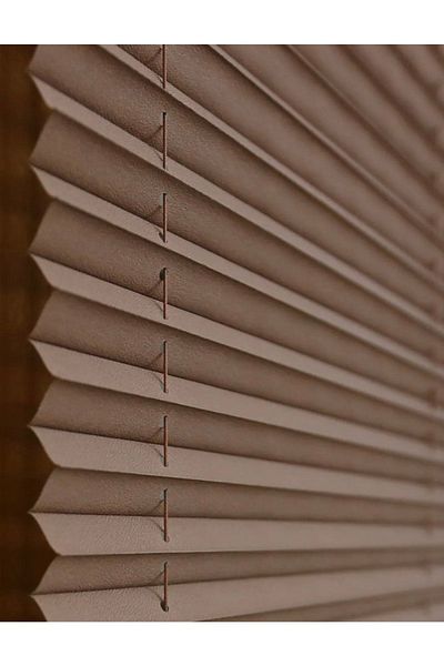 yağmur zebra Foldable Glass Balcony Curtain Home-Office Curtain (Brown)