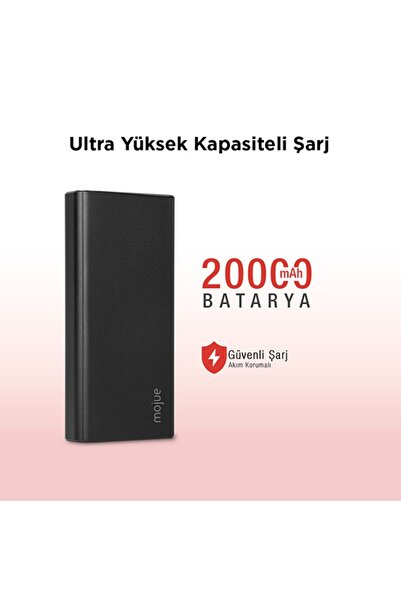Mojue PB06 20.000mAh 20W PD-QC USB-C iPhone Hızlı Şarjlı Akım Korumalı LCD Ekranlı Powerbank