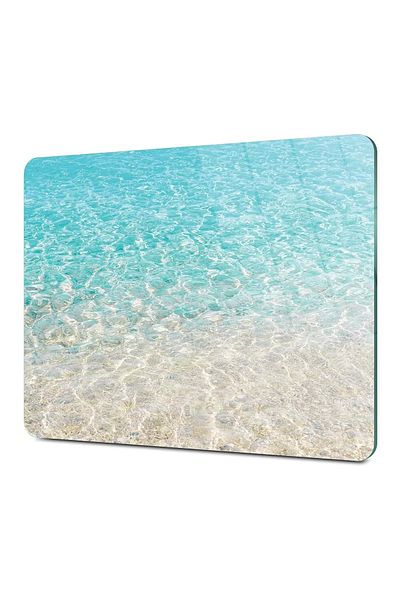 Decovetro 20x30 cm Sea Sand Seaside Look Glass Cutting Board - Cut Table