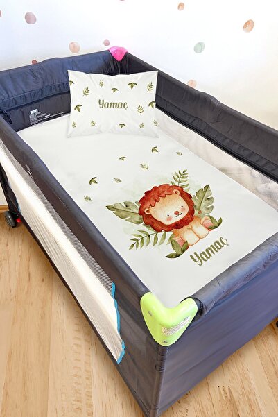 Homamia Park Yatak Çarşaf Seti Yapraklı Aslan (115X155)